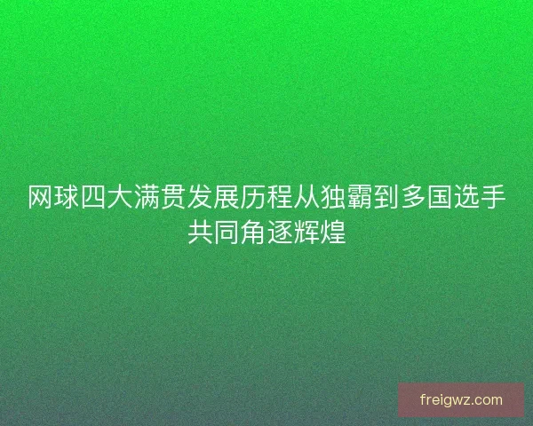 网球四大满贯发展历程从独霸到多国选手共同角逐辉煌 网球四大满贯发展历程从独霸到多国选手共同角逐辉煌